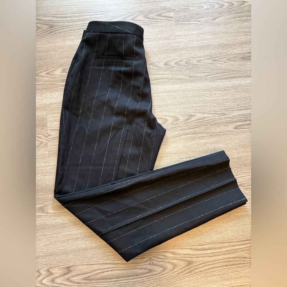 Massimo Dutti Charcoal Pinstripe Trousers